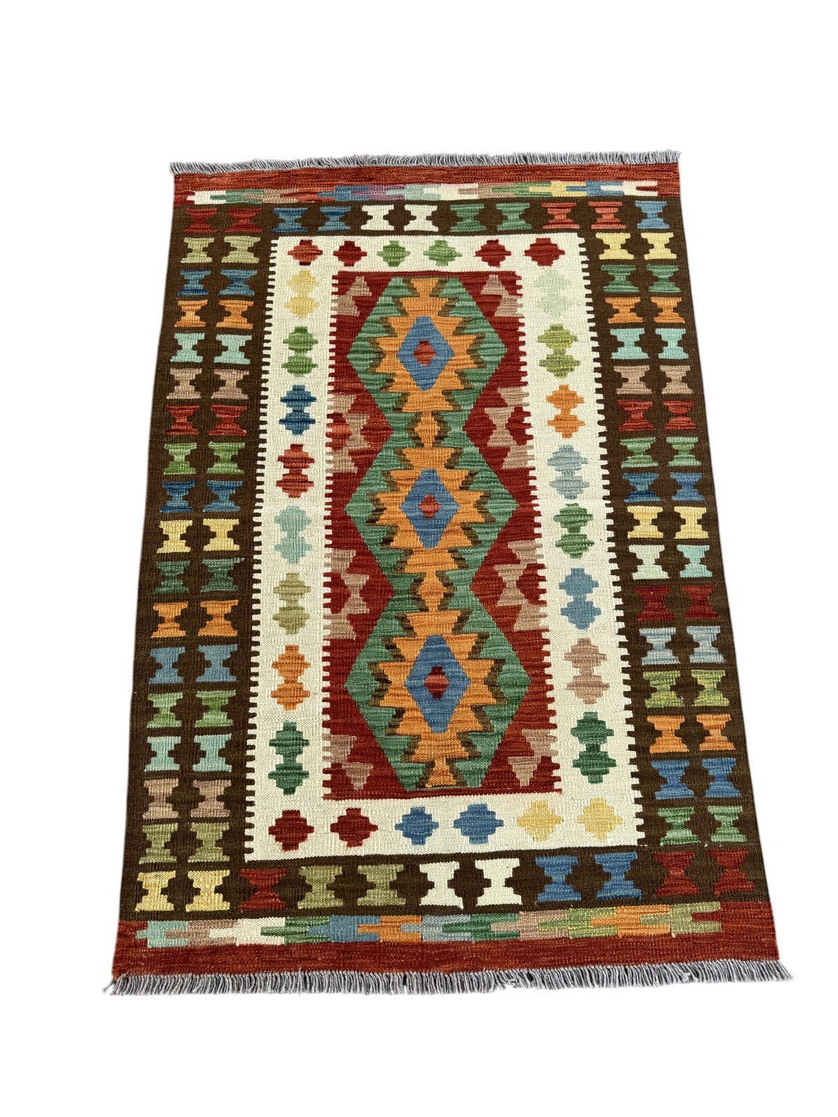 Handmade Afghan Kilim Rug 145 CM x 100 CM Sk#1449