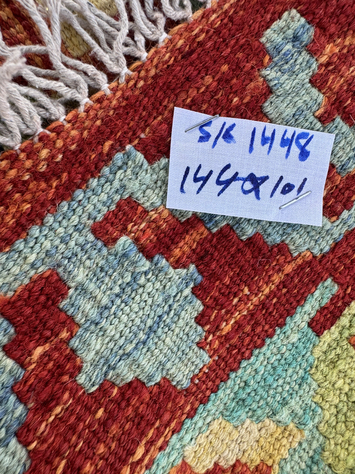Handmade Afghan Kilim Rug 144 CM x 101 CM Sk#1448