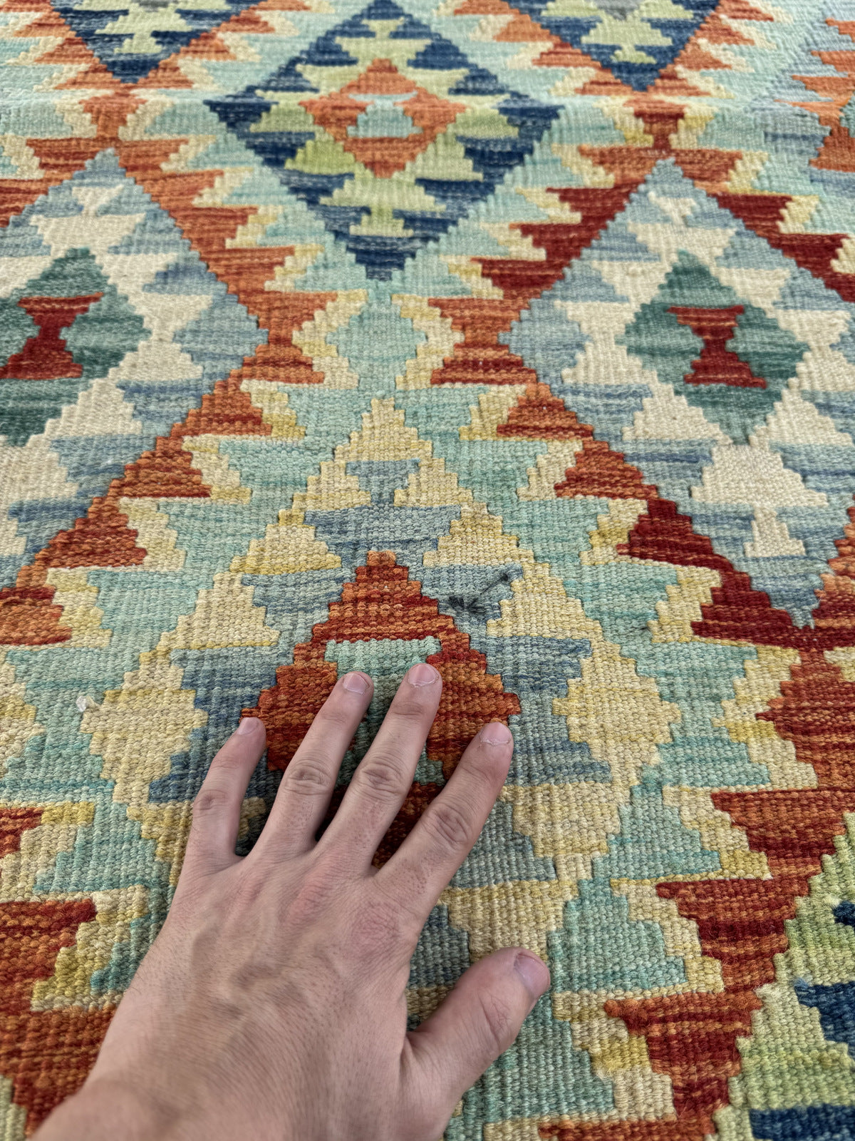 Handmade Afghan Kilim Rug 144 CM x 101 CM Sk#1448