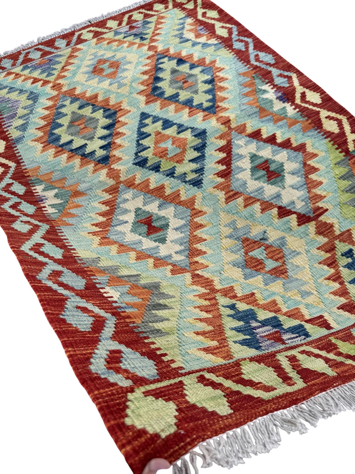 Handmade Afghan Kilim Rug 144 CM x 101 CM Sk#1448