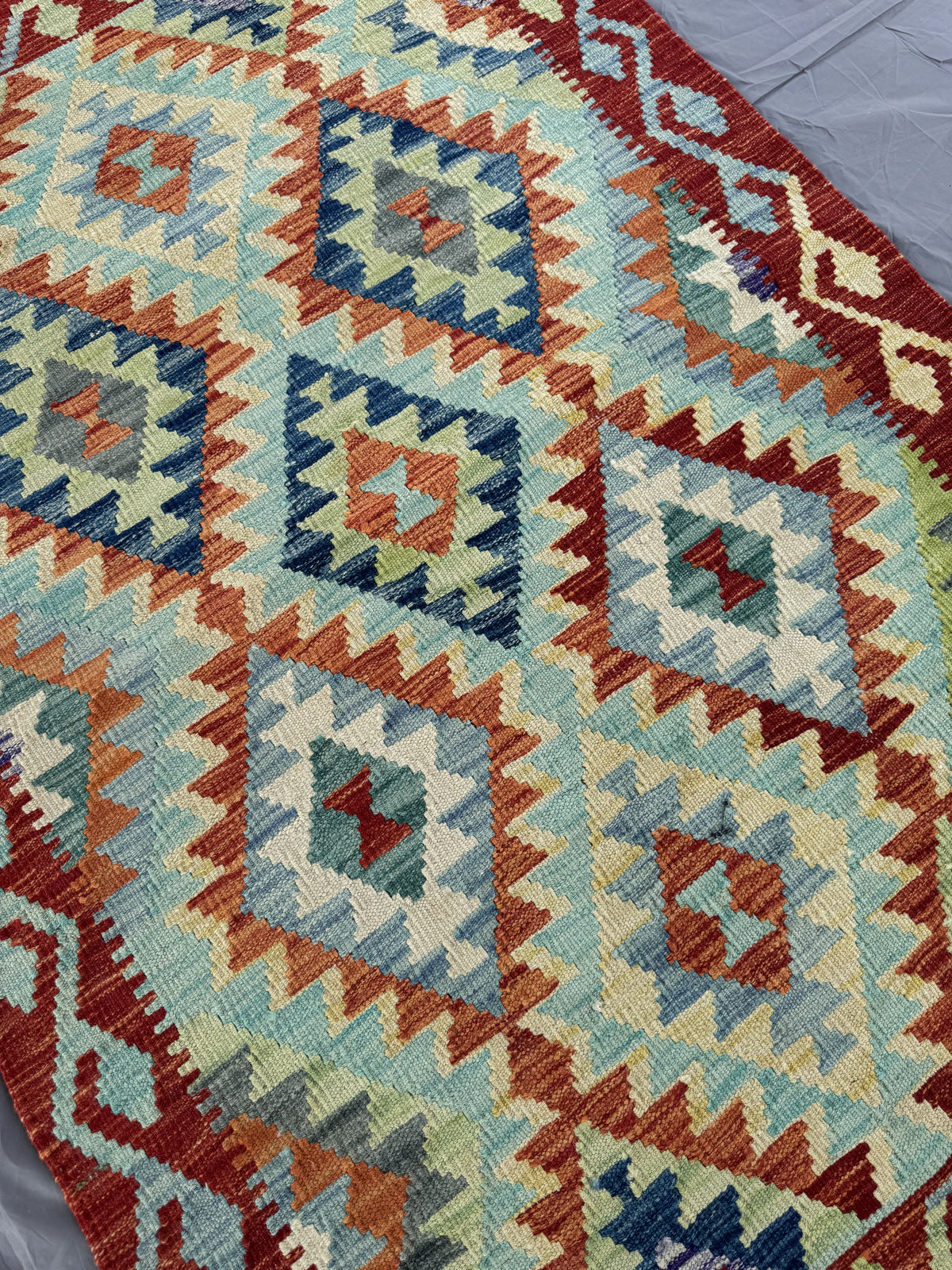 Handmade Afghan Kilim Rug 144 CM x 101 CM Sk#1448