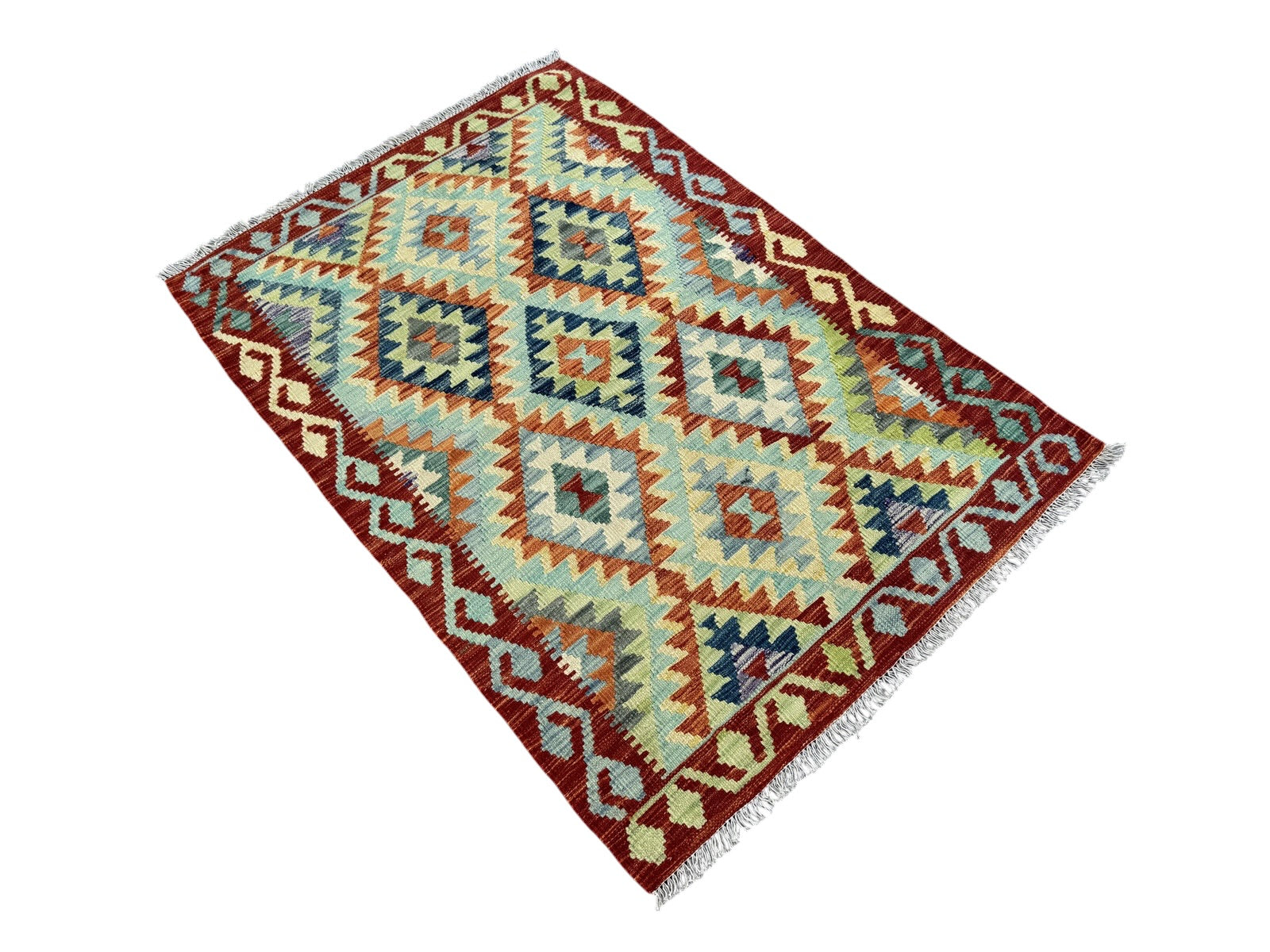 Handmade Afghan Kilim Rug 144 CM x 101 CM Sk#1448