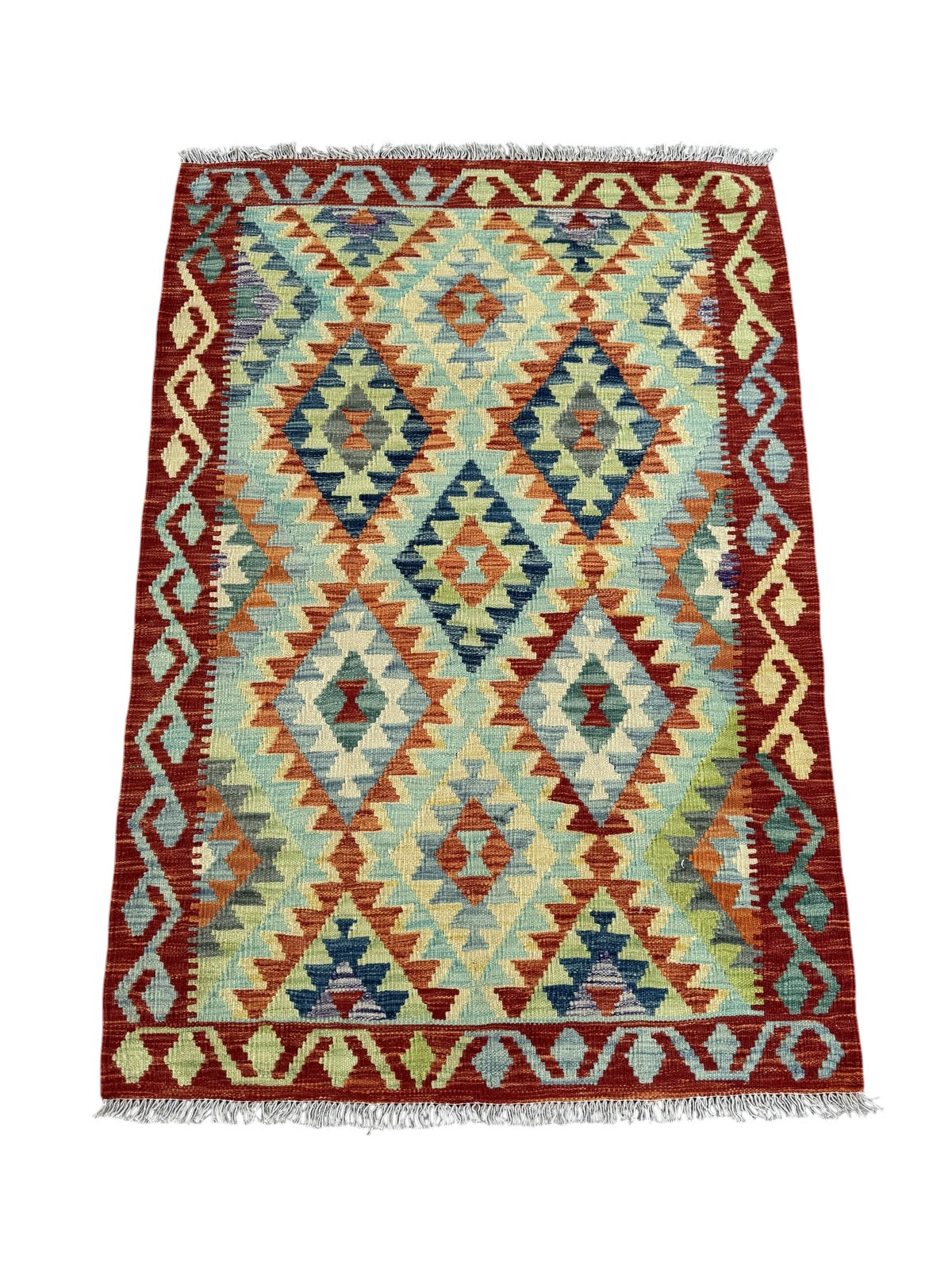 Handmade Afghan Kilim Rug 144 CM x 101 CM Sk#1448
