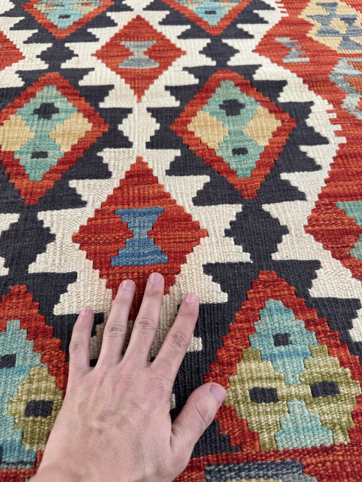Handmade Afghan Kilim Rug 133 CM x 80 CM Sk#1447