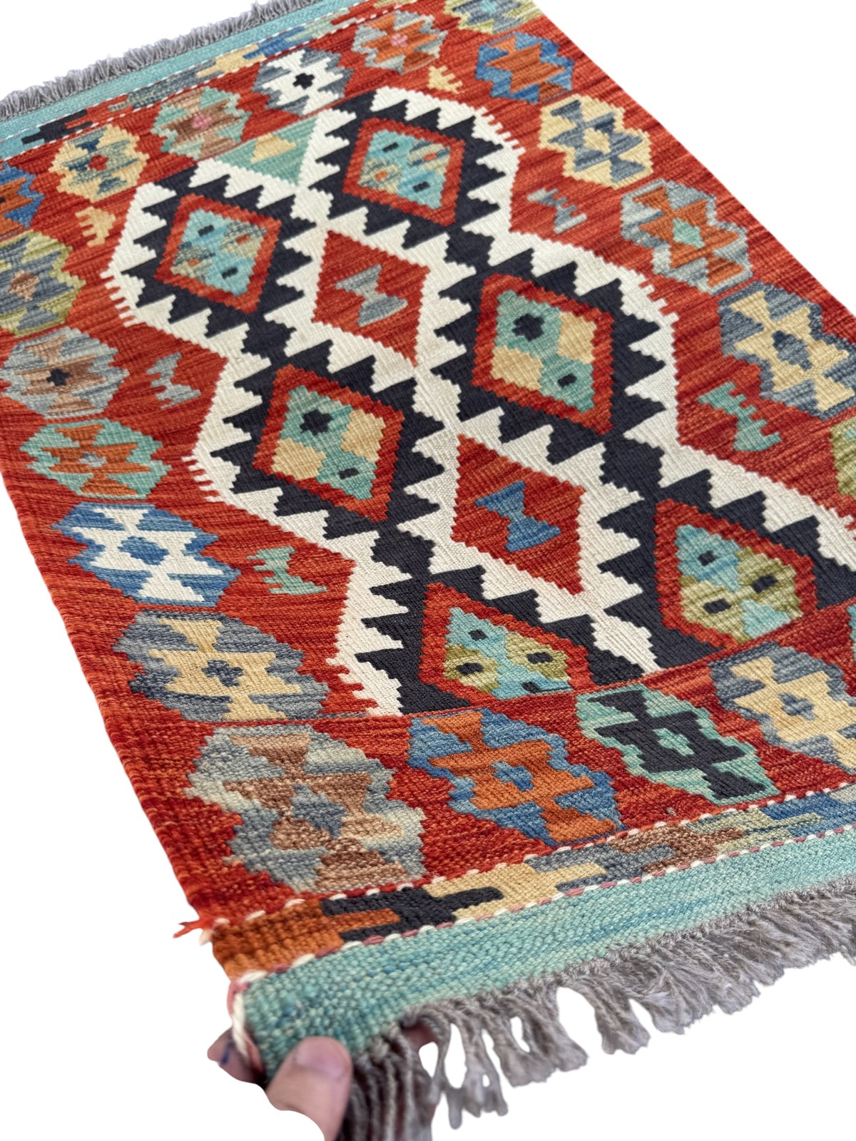 Handmade Afghan Kilim Rug 133 CM x 80 CM Sk#1447