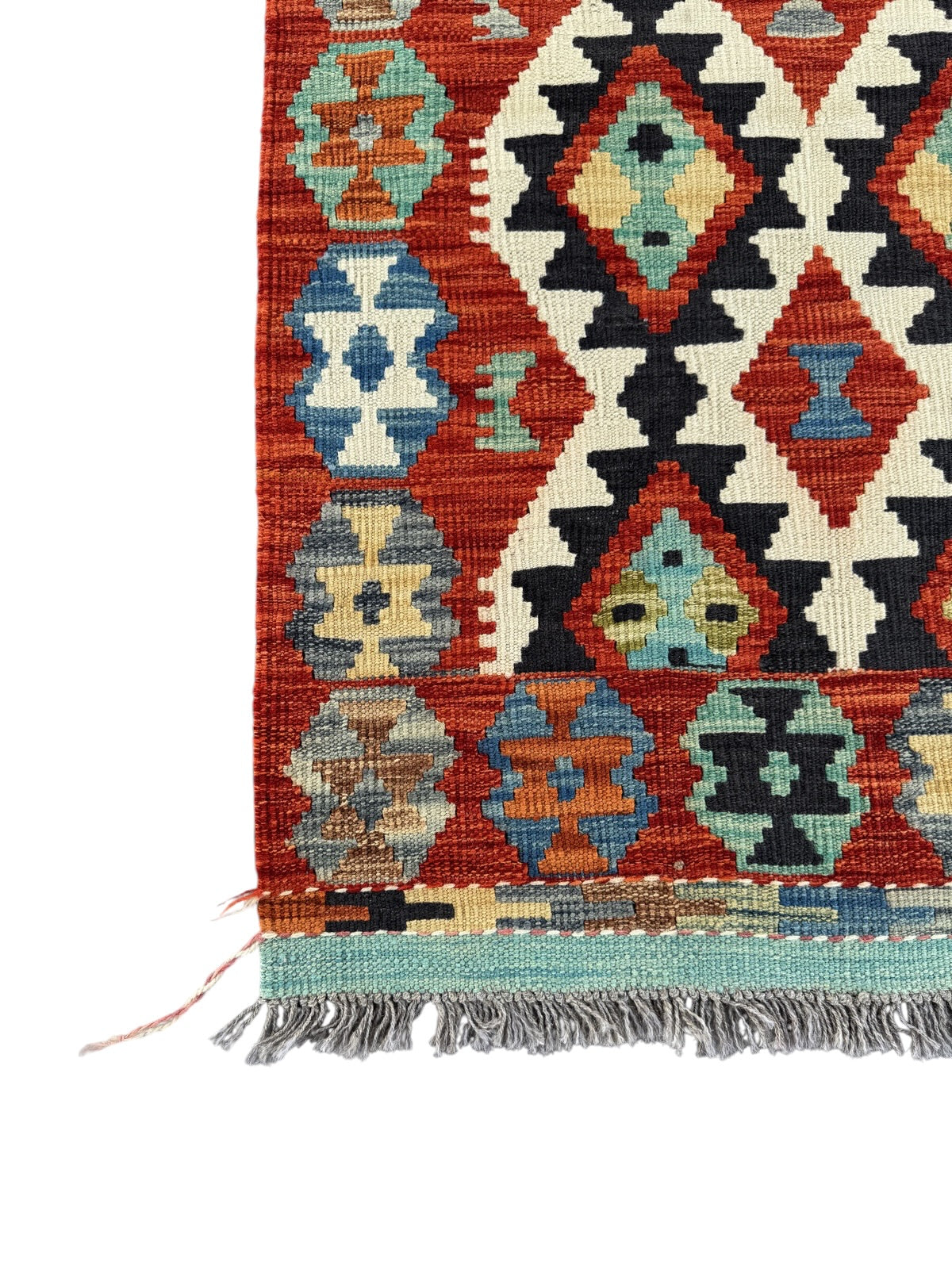 Handmade Afghan Kilim Rug 133 CM x 80 CM Sk#1447