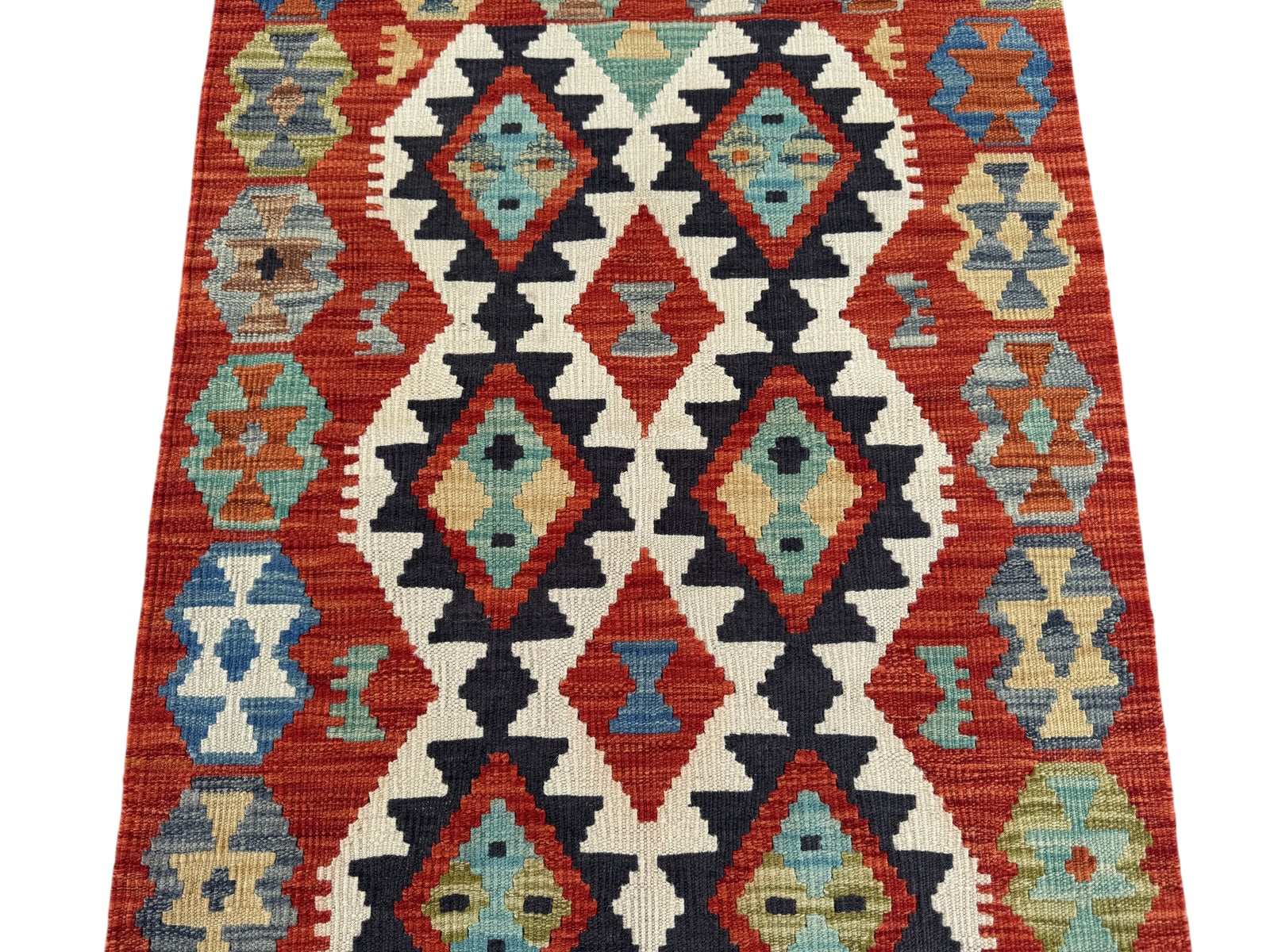 Handmade Afghan Kilim Rug 133 CM x 80 CM Sk#1447