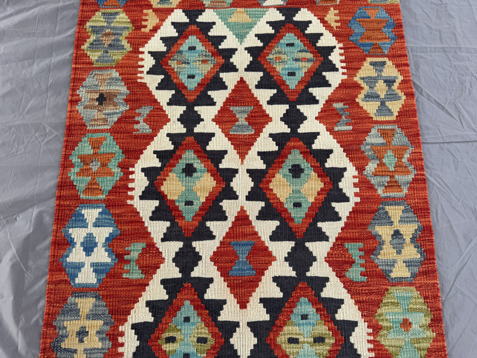 Handmade Afghan Kilim Rug 133 CM x 80 CM Sk#1447