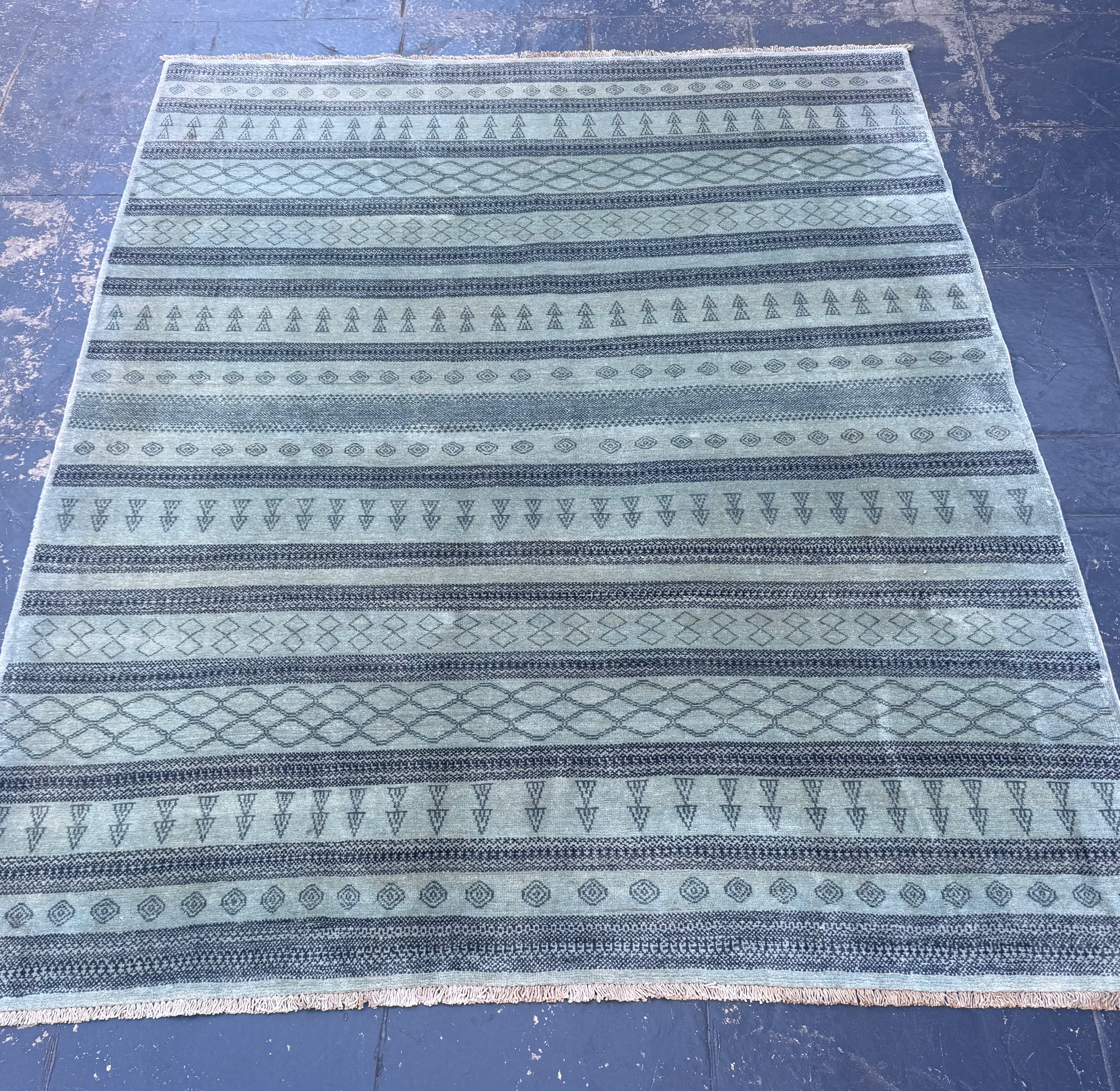 Handmade Afghan Tribal Modern Rug, 215 x 173 CM