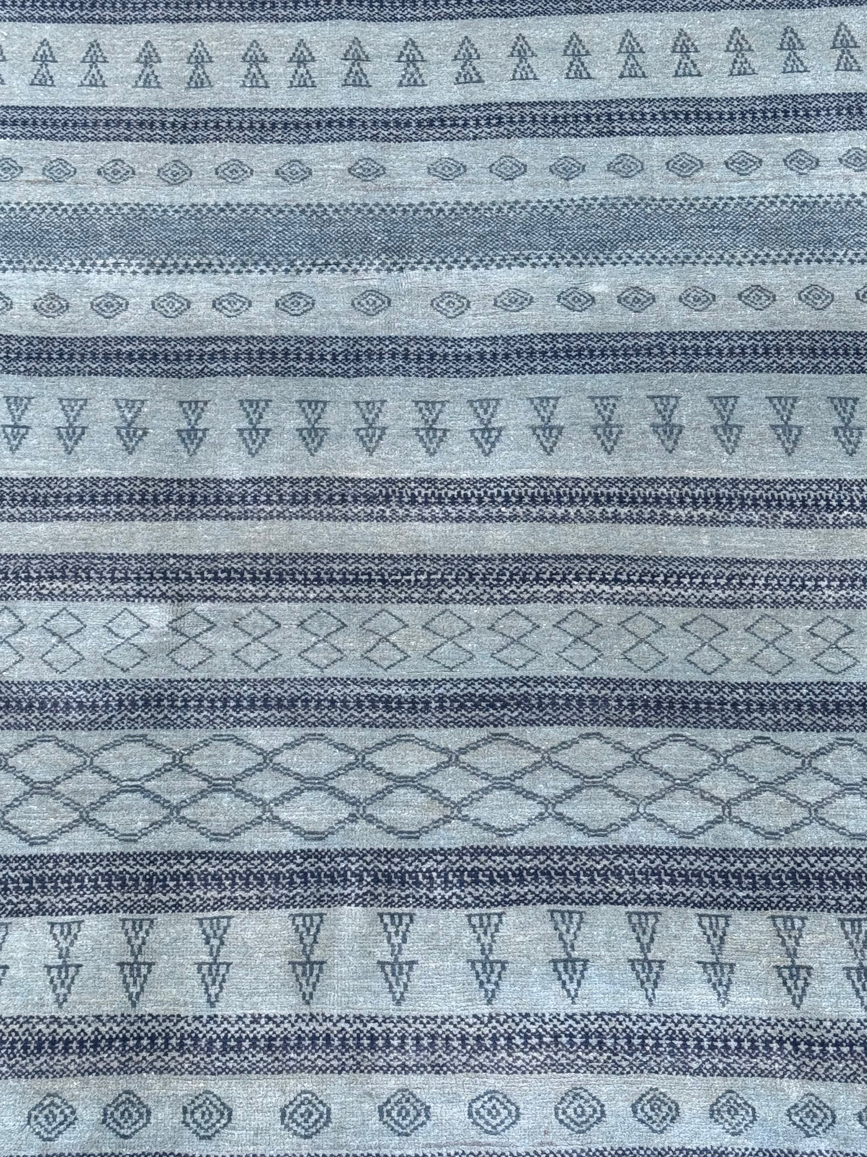 Handmade Afghan Tribal Modern Rug, 215 x 173 CM