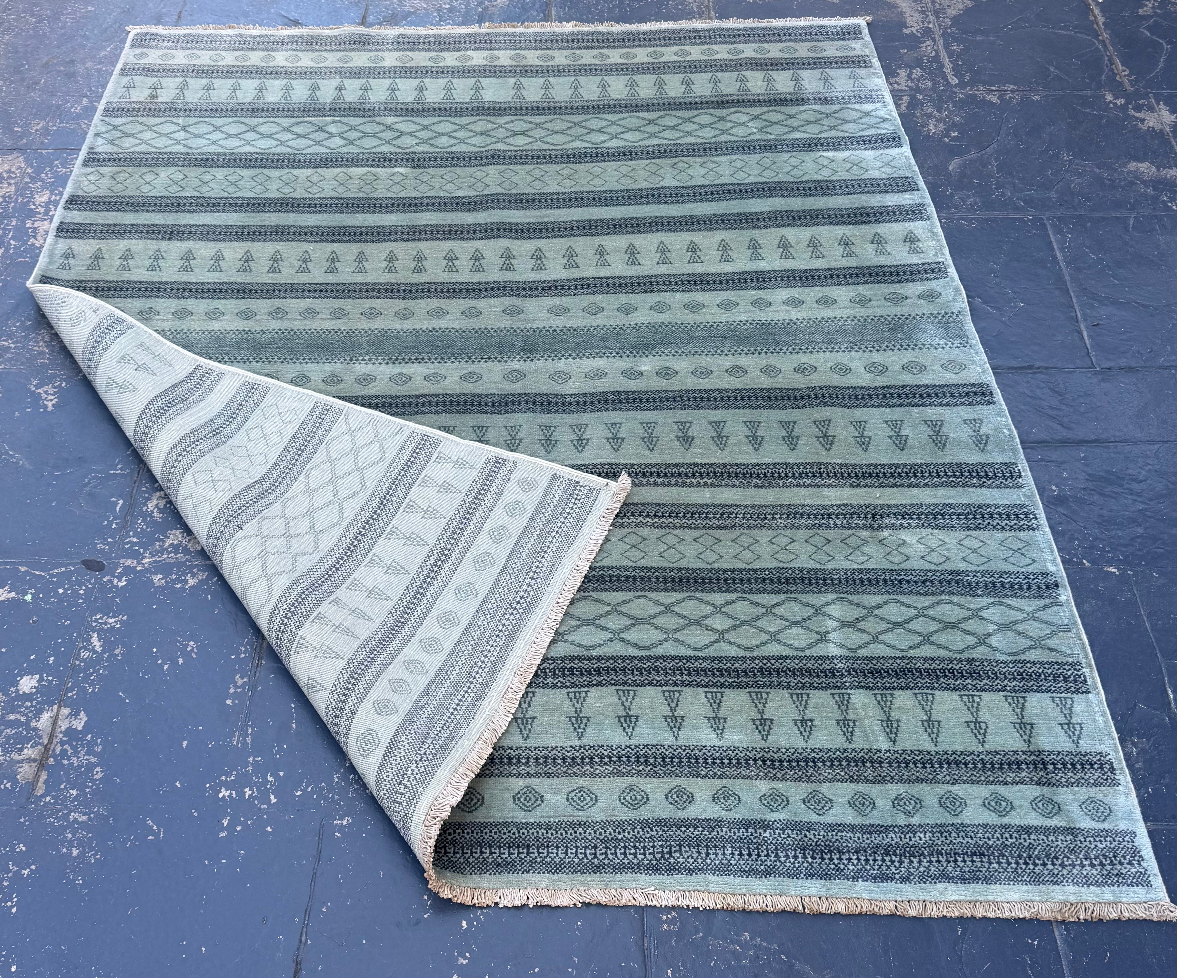 Handmade Afghan Tribal Modern Rug, 215 x 173 CM