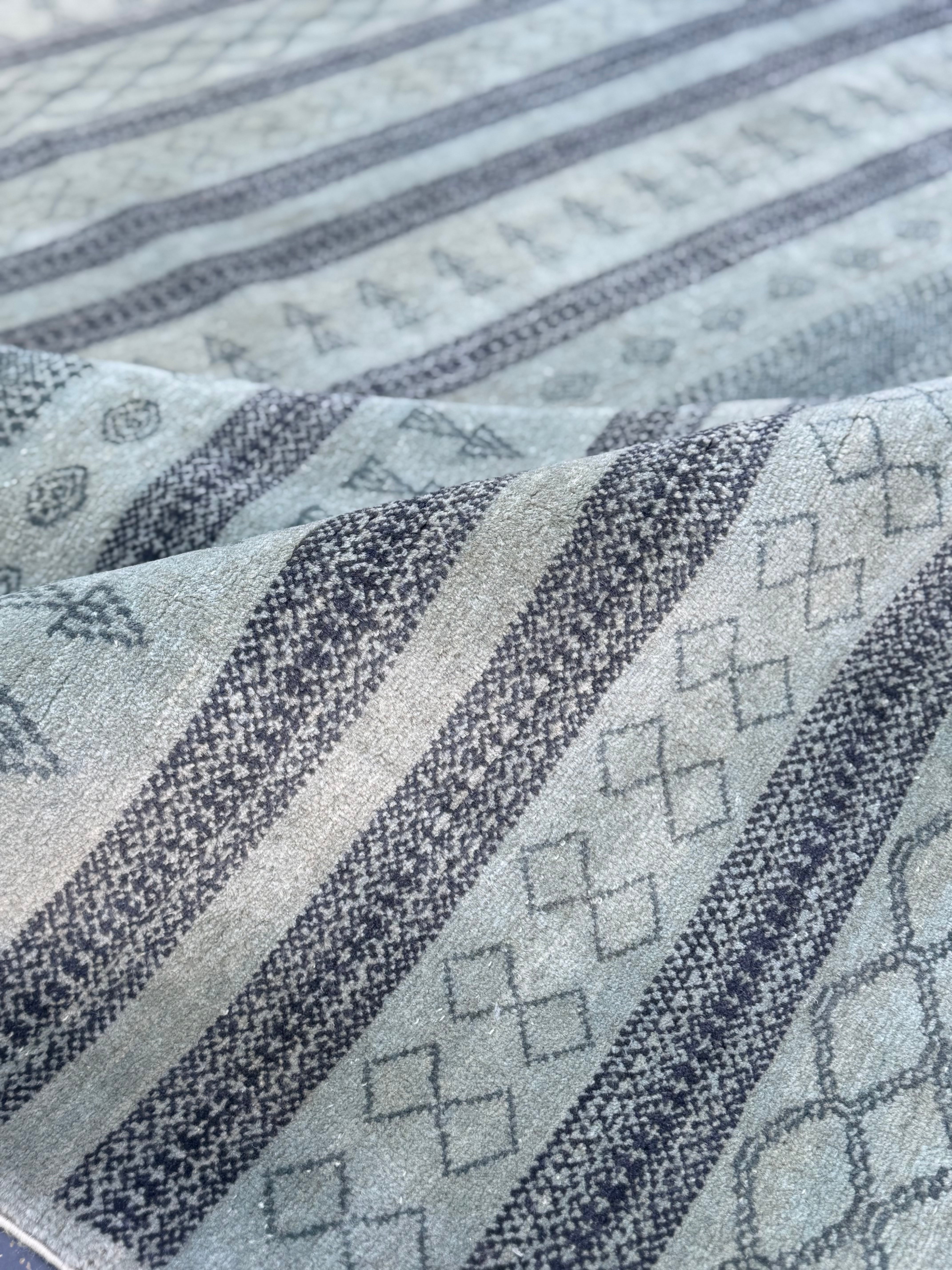 Handmade Afghan Tribal Modern Rug, 215 x 173 CM