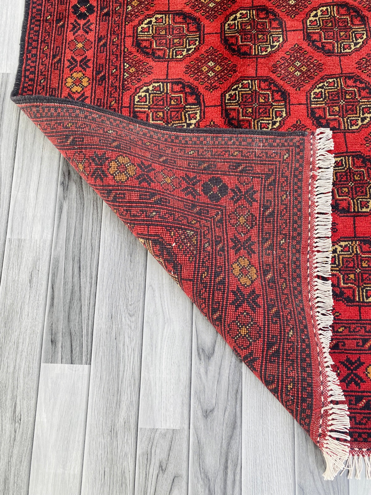 Handmade Afghan Traditional Wool Rug 200CM x 145CM (SS#30)