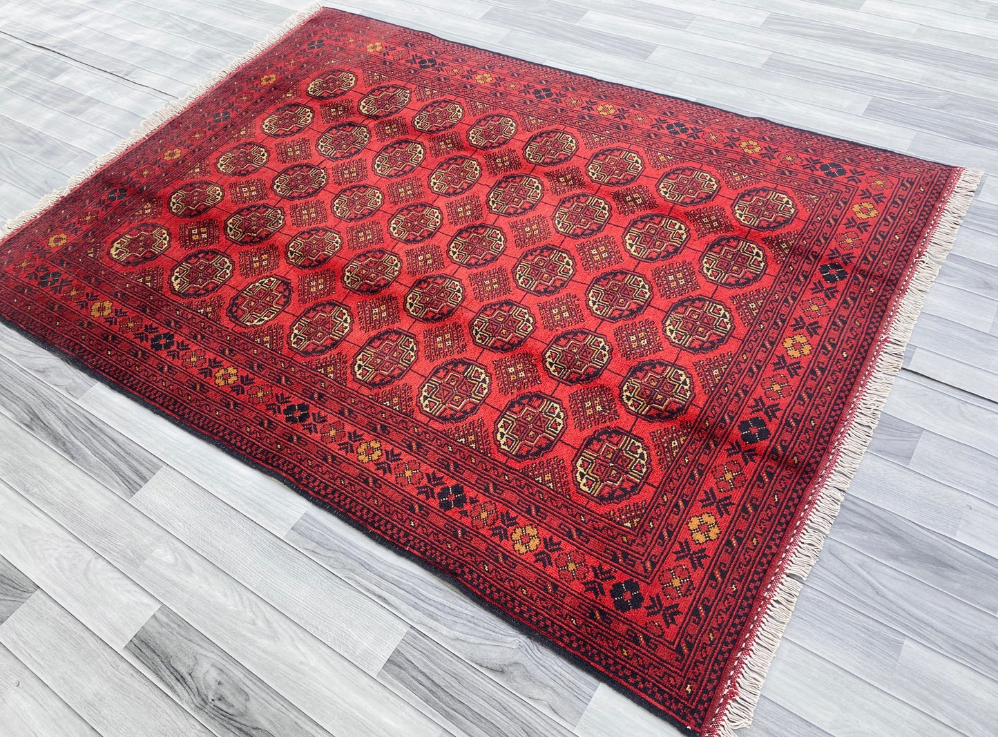 Handmade Afghan Traditional Wool Rug 200CM x 145CM (SS#30)