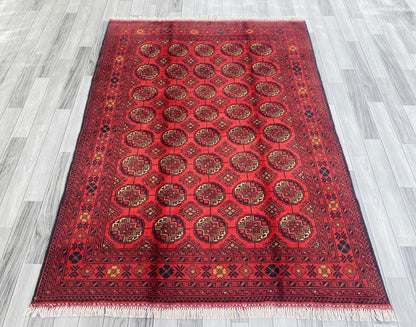 Handmade Afghan Traditional Wool Rug 200CM x 145CM (SS#30)