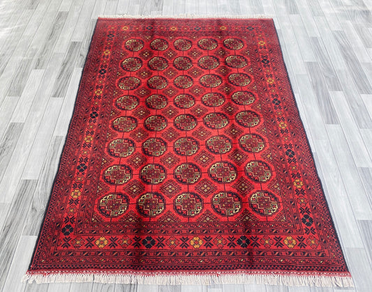 Handmade Afghan Traditional Wool Rug 200CM x 145CM (SS#30)