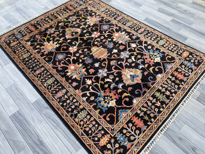 Hand Knotted Chobi Wool Rug | 202 CM x 150 CM SK# 1382
