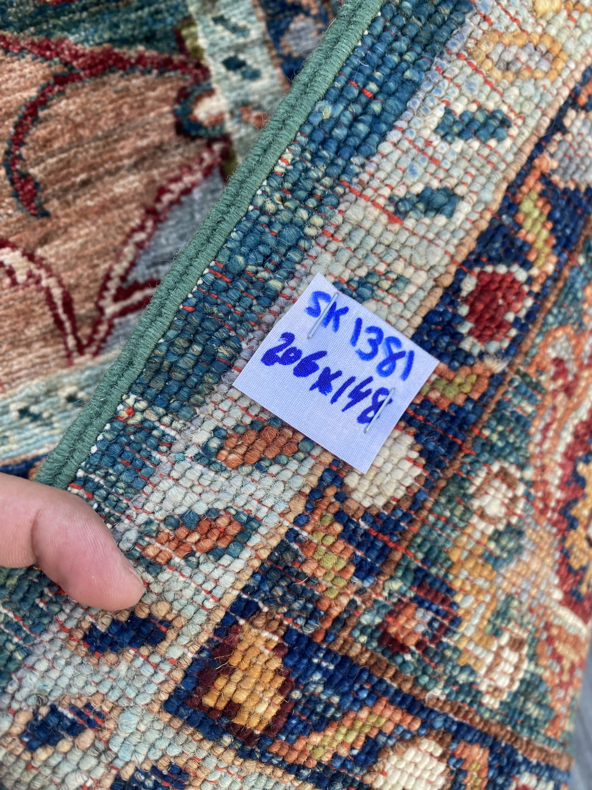 Hand Knotted Chobi Wool Rug 206 CM x 148 CM SK#1376