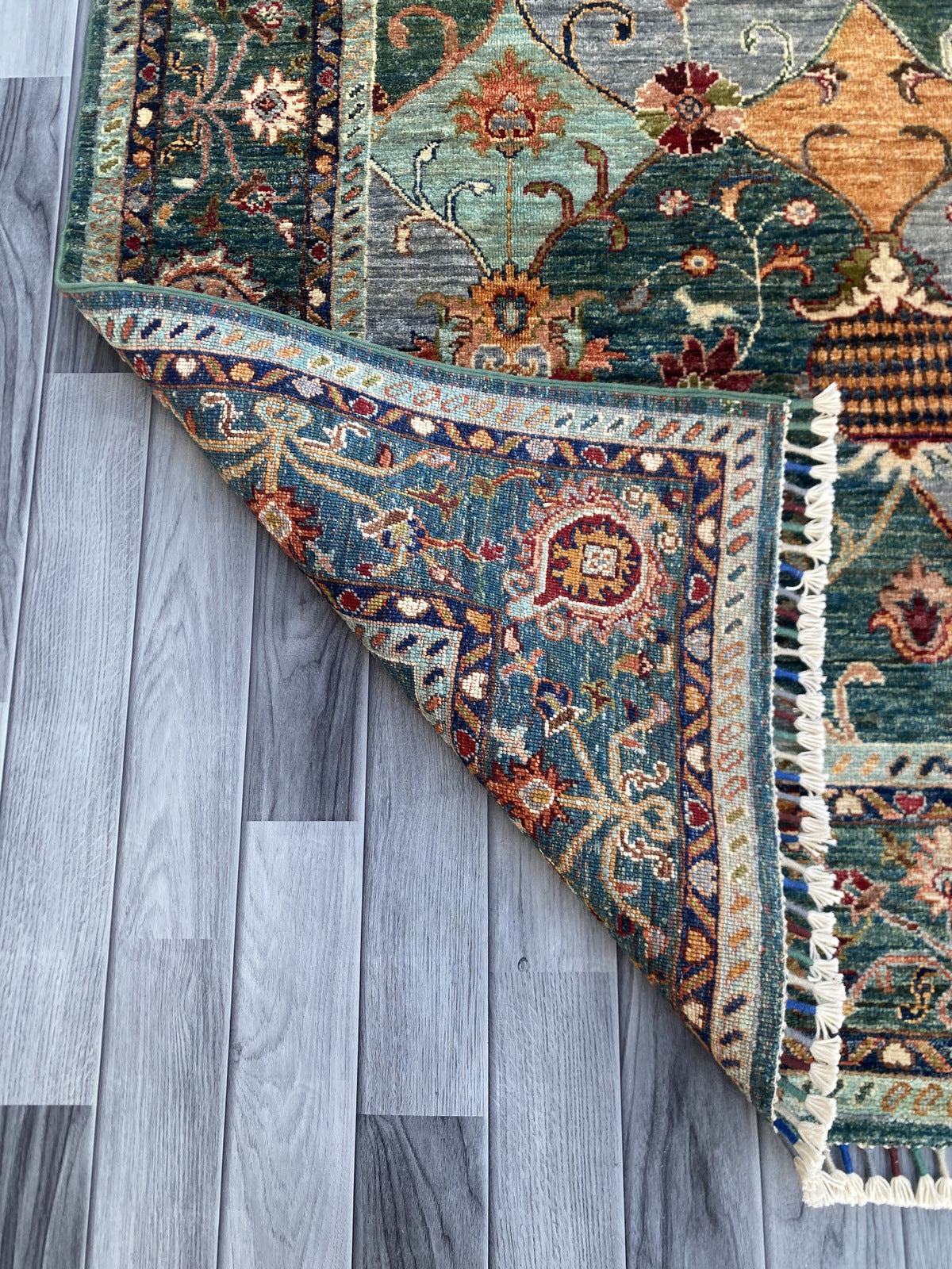Hand Knotted Chobi Wool Rug 206 CM x 148 CM SK#1376