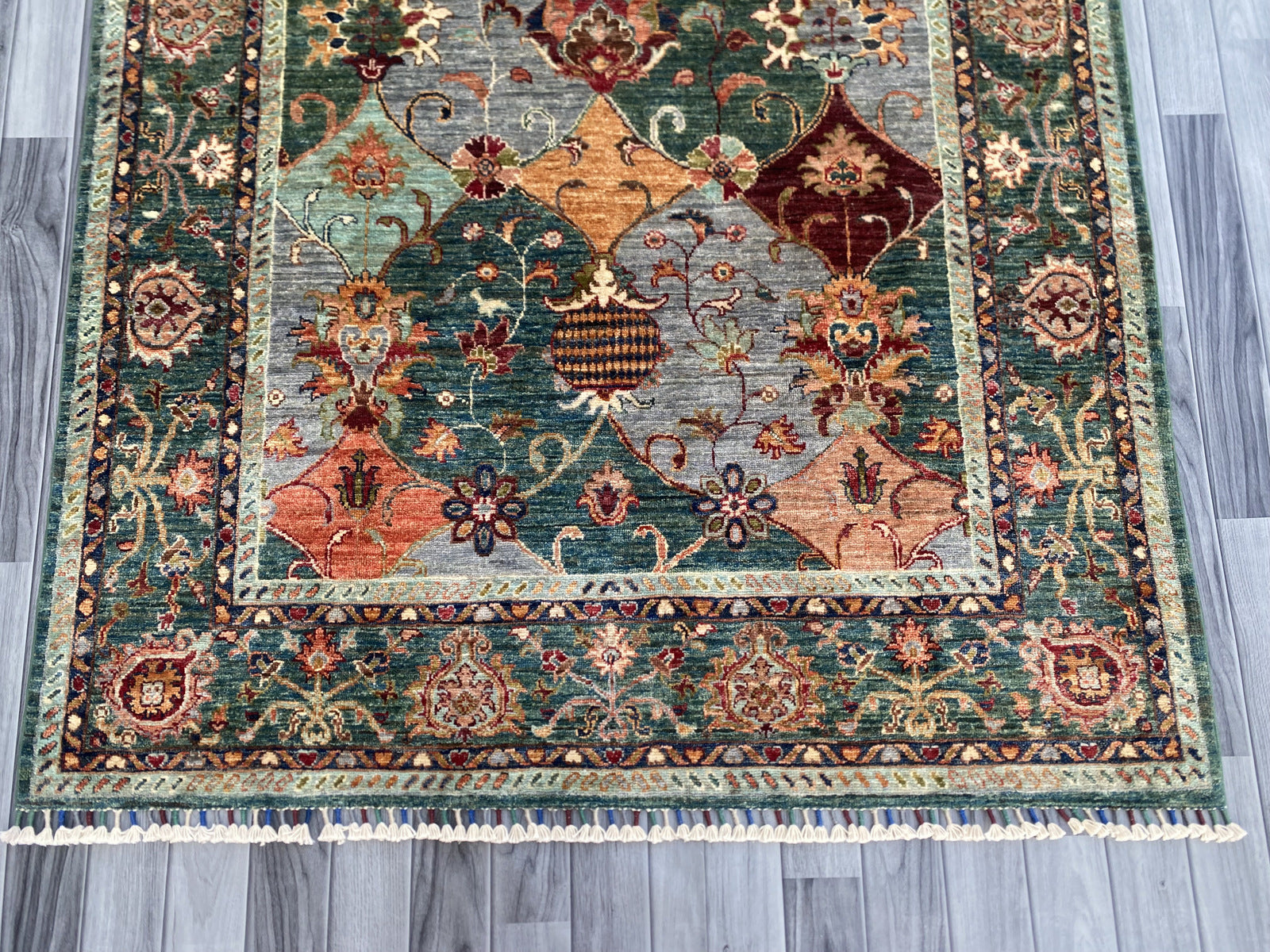 Hand Knotted Chobi Wool Rug 206 CM x 148 CM SK#1376