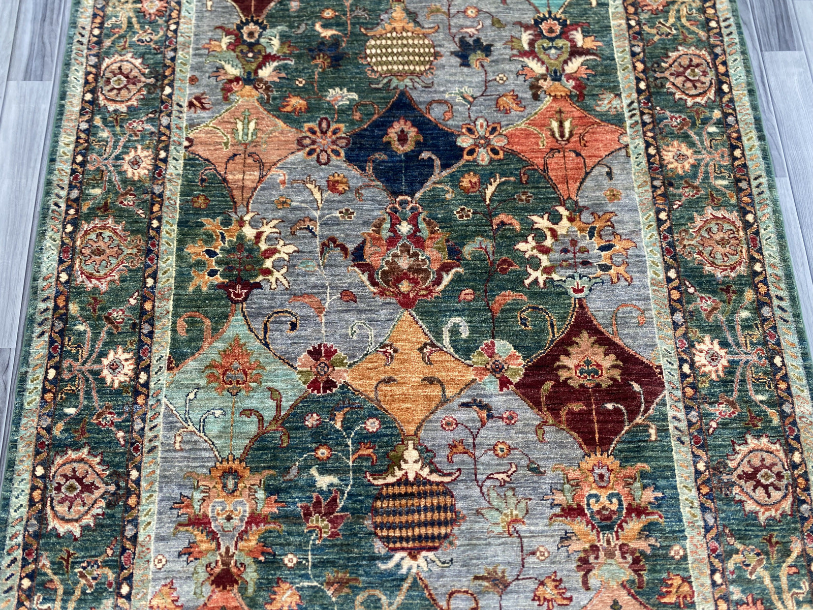 Hand Knotted Chobi Wool Rug 206 CM x 148 CM SK#1376