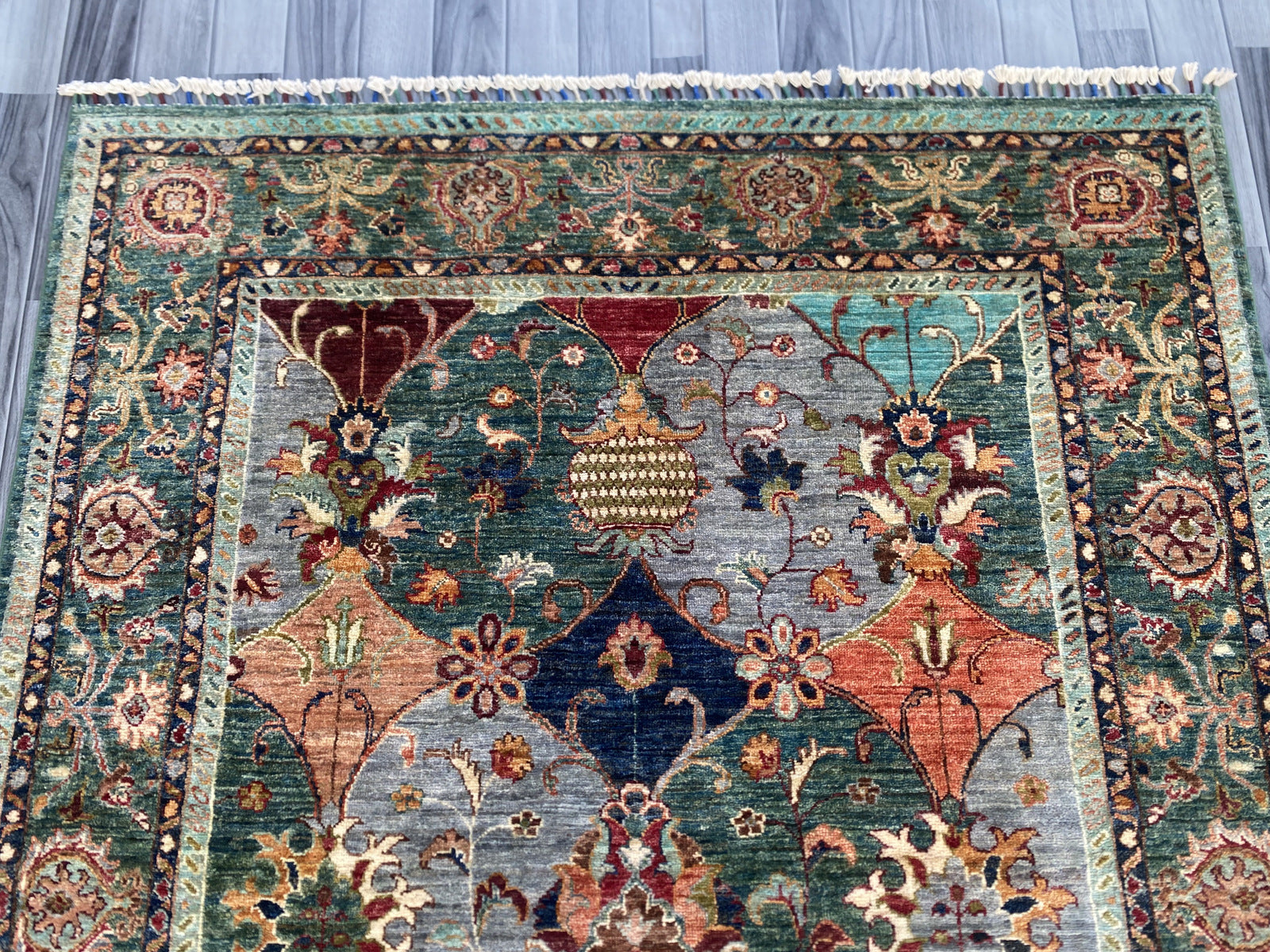 Hand Knotted Chobi Wool Rug 206 CM x 148 CM SK#1376