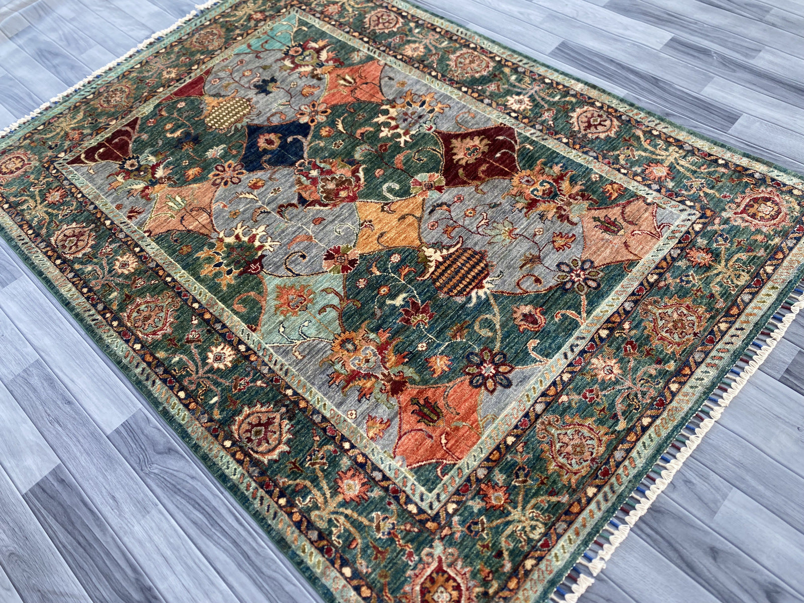 Hand Knotted Chobi Wool Rug 206 CM x 148 CM SK#1376