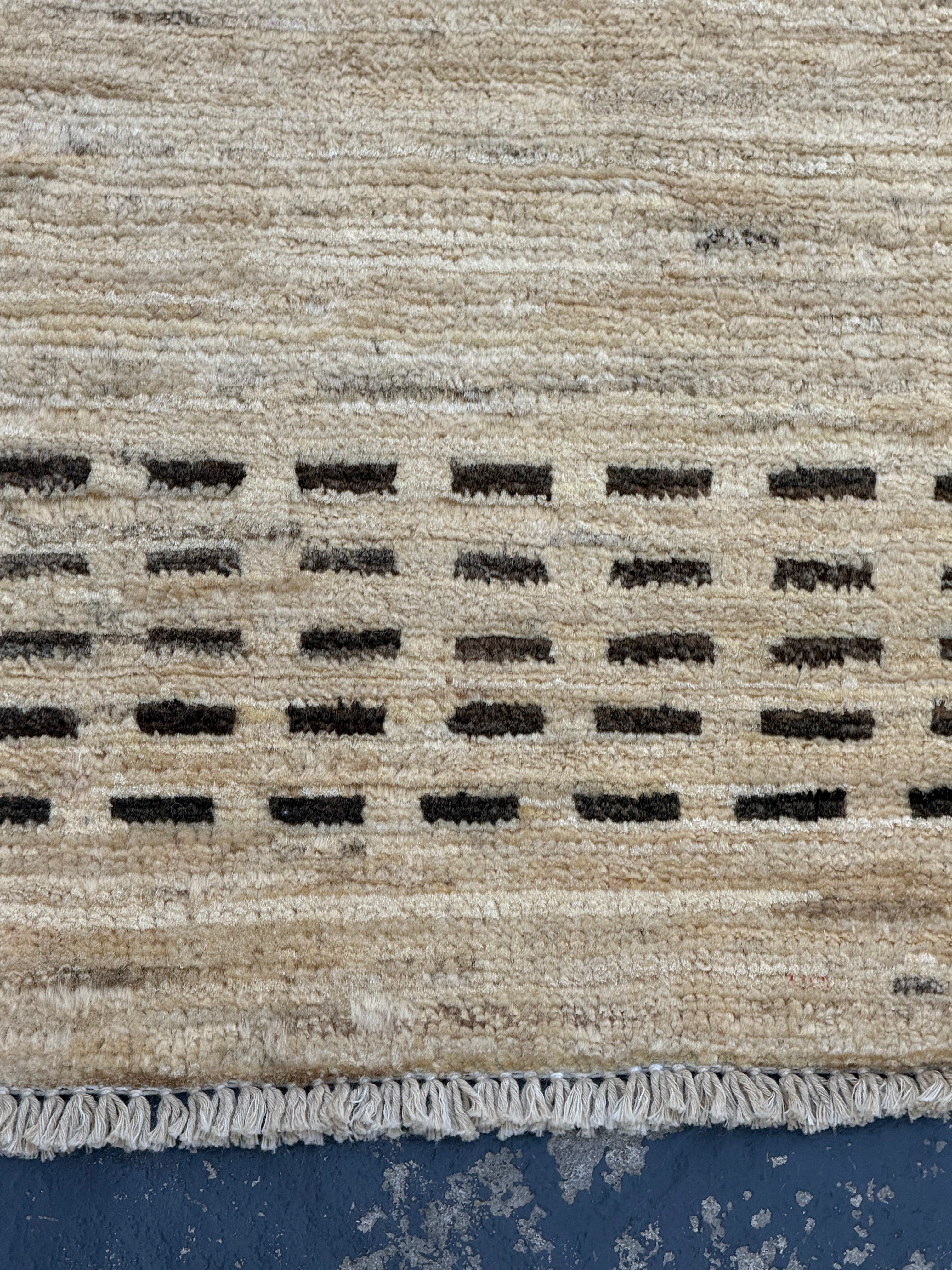 Handmade Afghan Modern Cream Rug, 225 x 145 CM