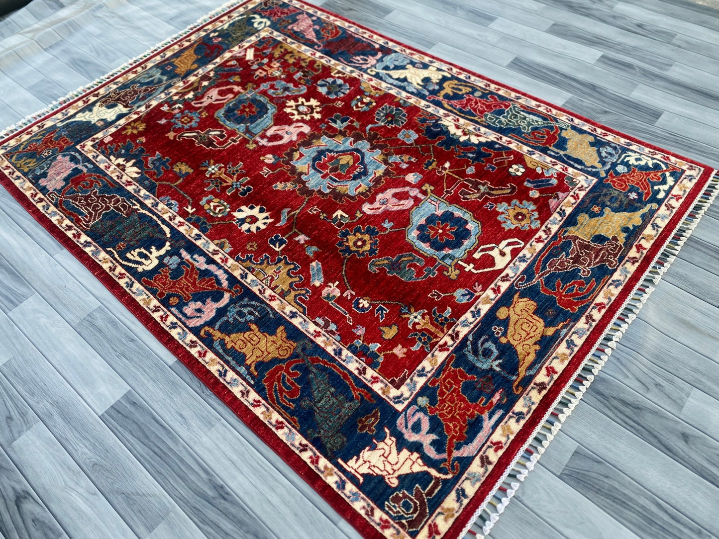 Hand Knotted Chobi Wool Rug | 204 CM x 149 CM SK#1379