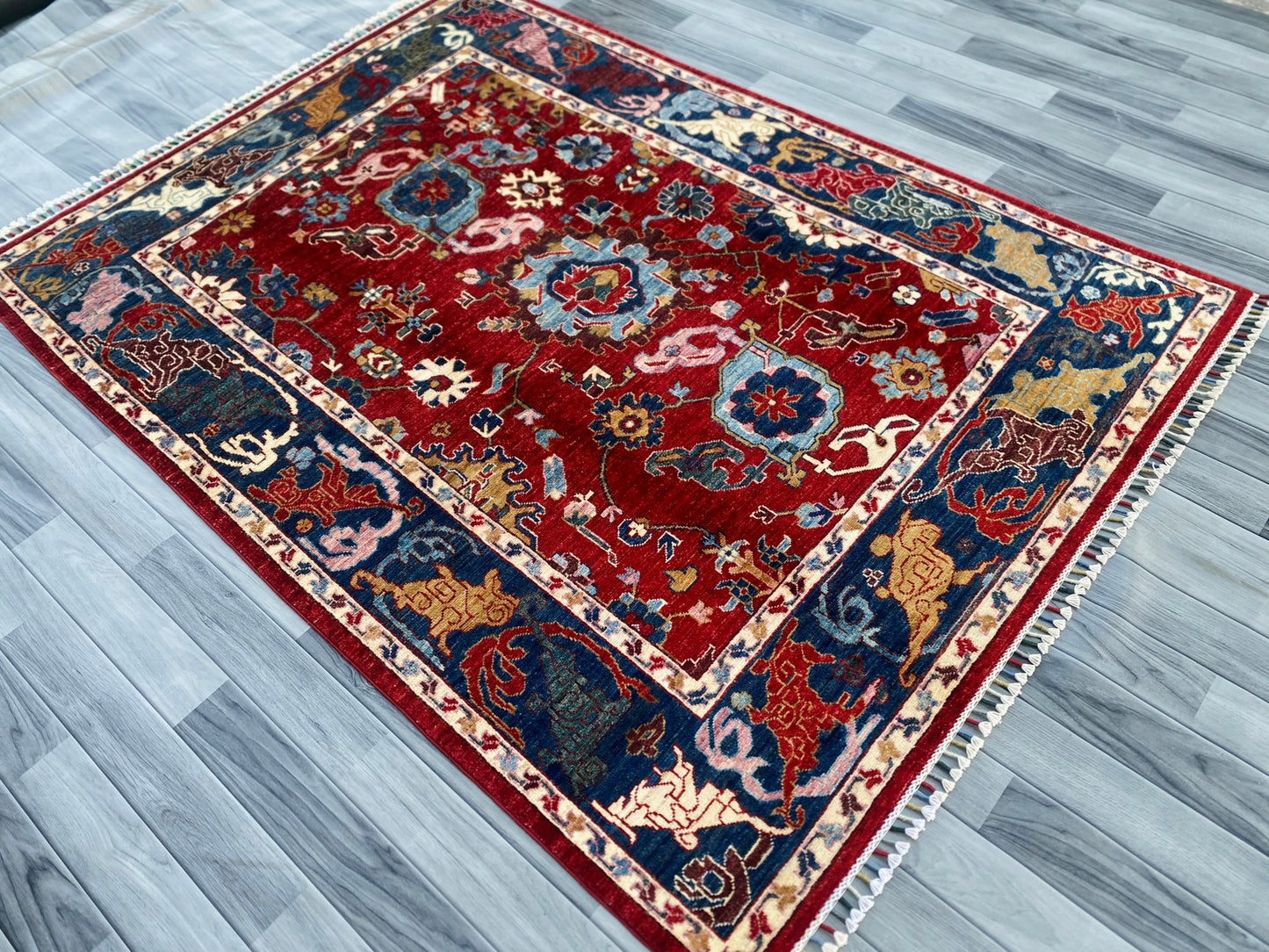 Hand Knotted Chobi Wool Rug | 204 CM x 149 CM SK#1379