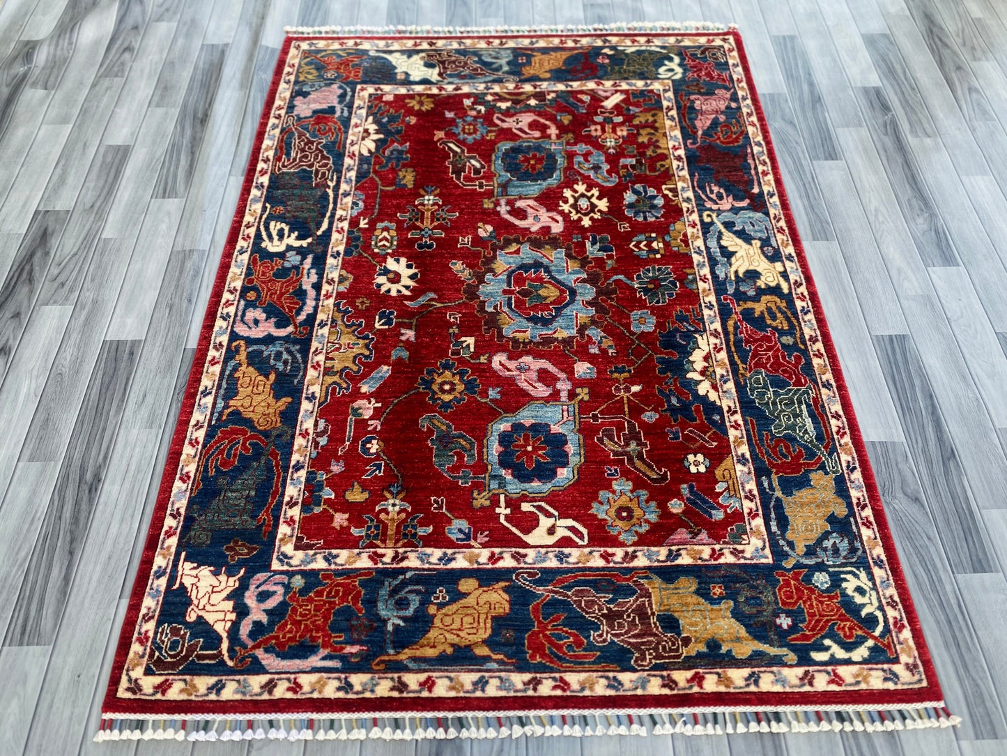 Hand Knotted Chobi Wool Rug | 204 CM x 149 CM SK#1379