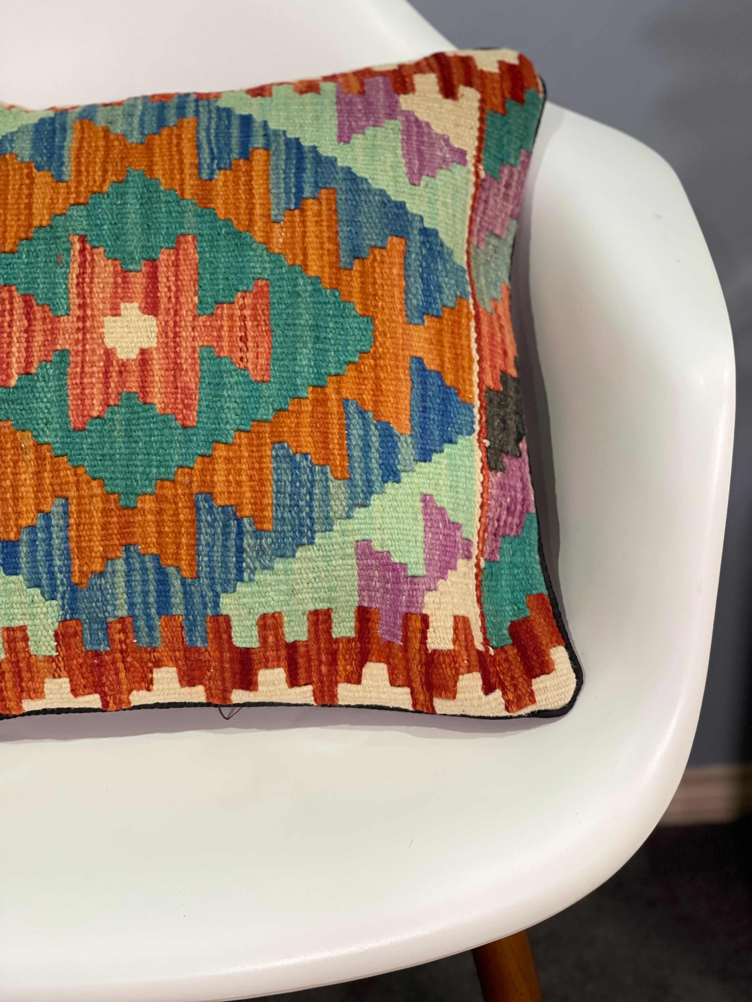 Handmade Chobi Design Kilim Cushion Cover 45 cm x 45 cm AF#128