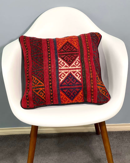 Traditional Afghan Cushion 45 cm x 45 cm (Traditional) AF#136
