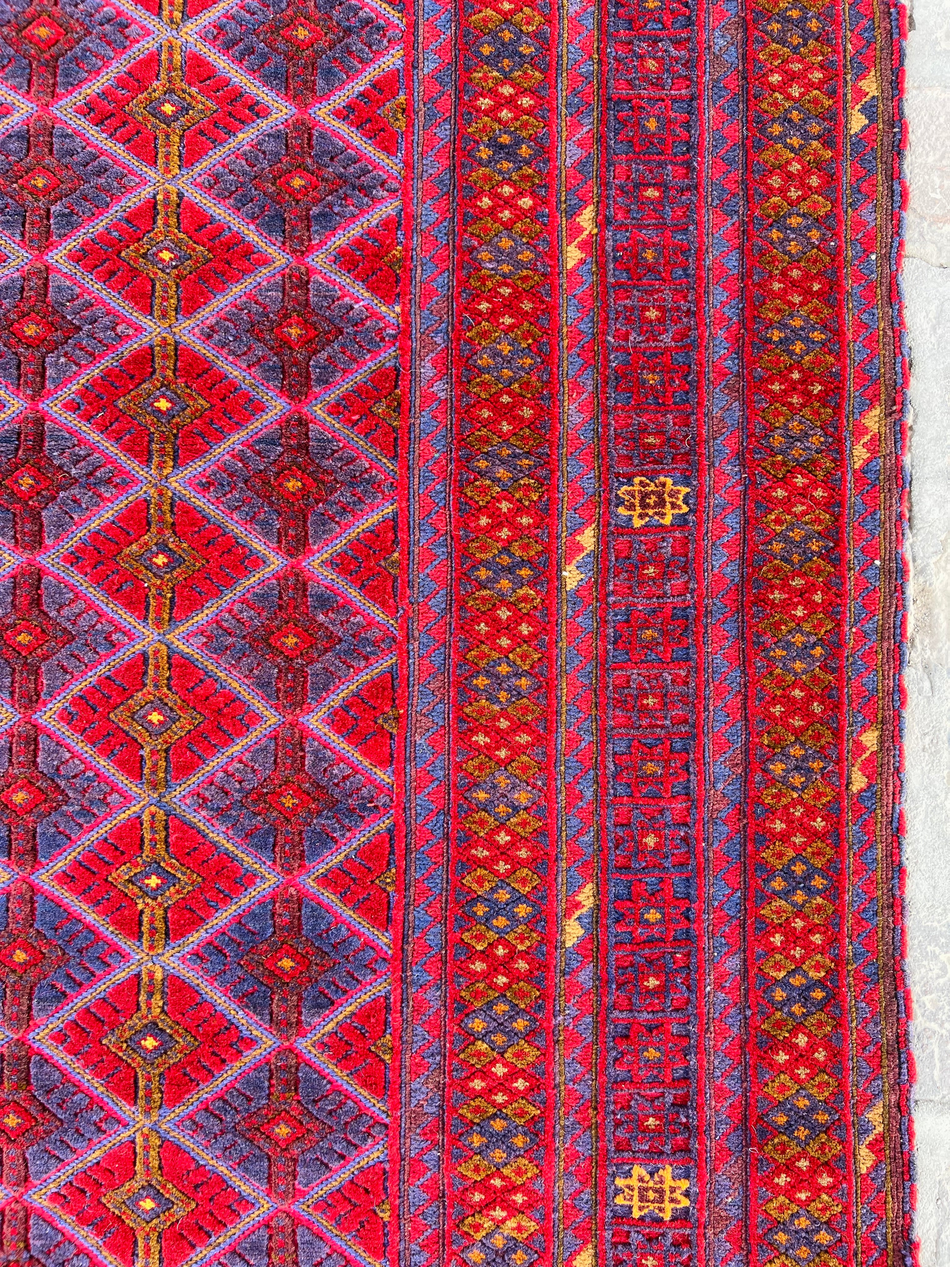Handmade Afghan Tribal Meshwani Rug 195 CM x 145 CM KAB# 10390