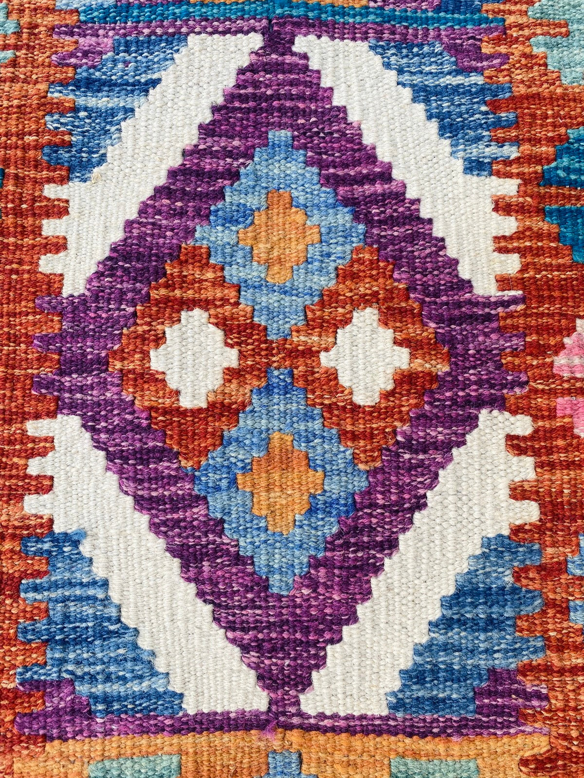 Handmade Afghan Chobi Kilim Hallway Runner Rug 199 CM x 73 CM ( SS # 100)