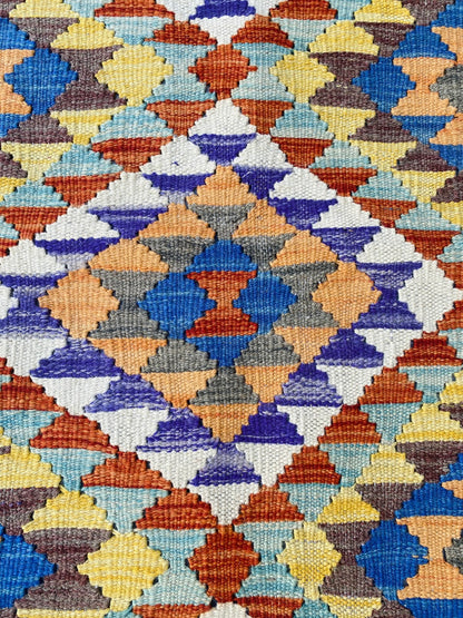 Handmade Afghan Chobi Kilim Hallway Runner Rug 201 CM x 71 CM ( SS # 101)