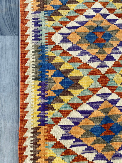 Handmade Afghan Chobi Kilim Hallway Runner Rug 201 CM x 71 CM ( SS # 101)
