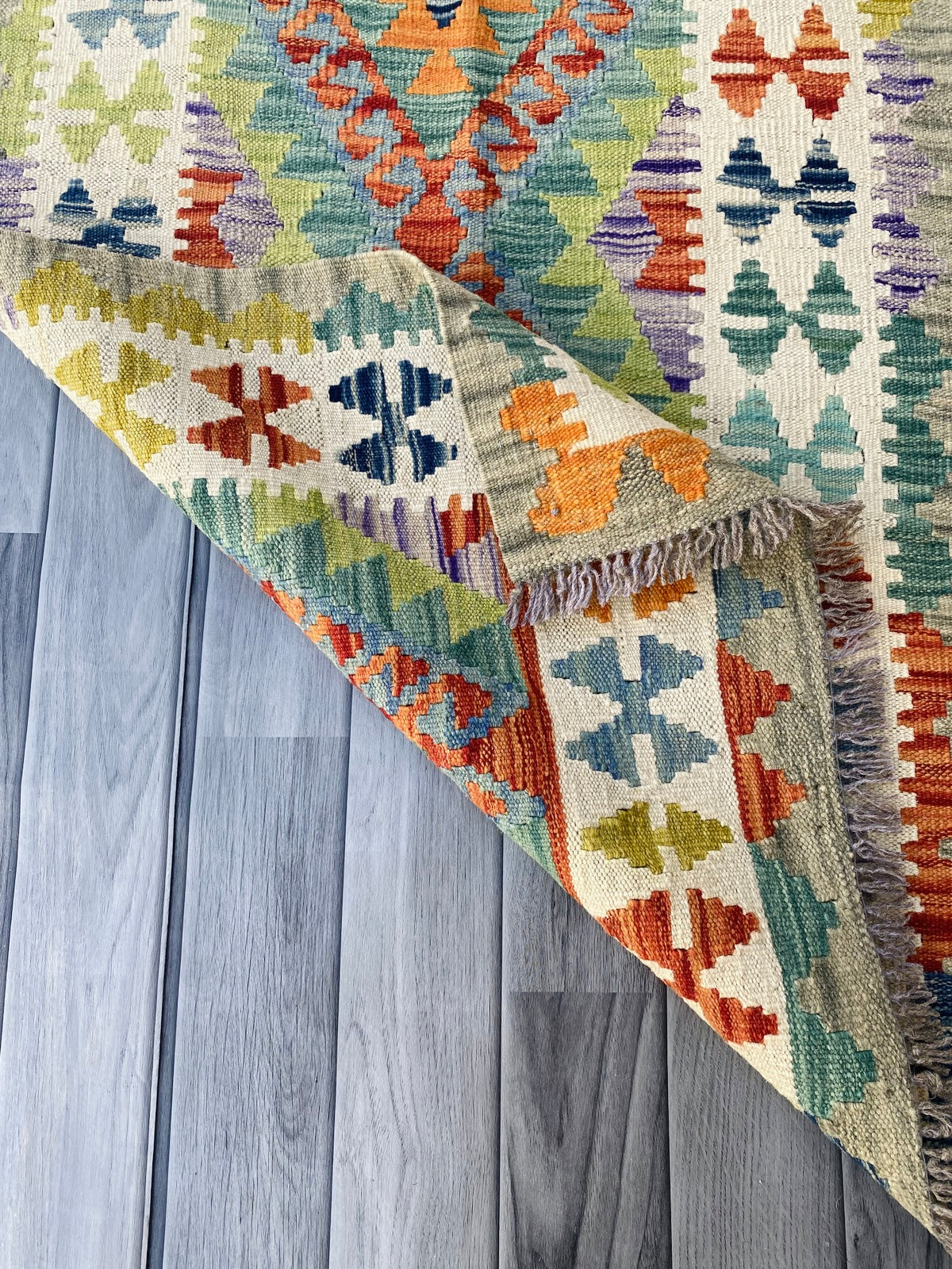 Handmade Afghan Chobi Kilim Hallway Runner Rug 200 CM x 71 CM ( SS # 97)