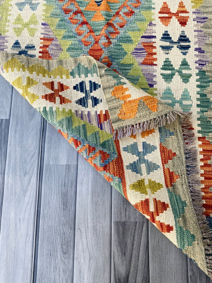 Handmade Afghan Chobi Kilim Hallway Runner Rug 200 CM x 71 CM ( SS # 97)