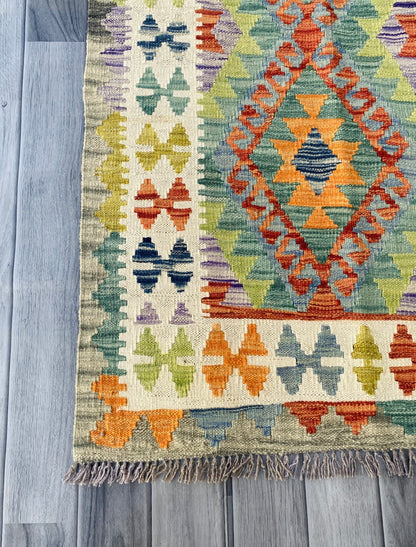 Handmade Afghan Chobi Kilim Hallway Runner Rug 200 CM x 71 CM ( SS # 97)