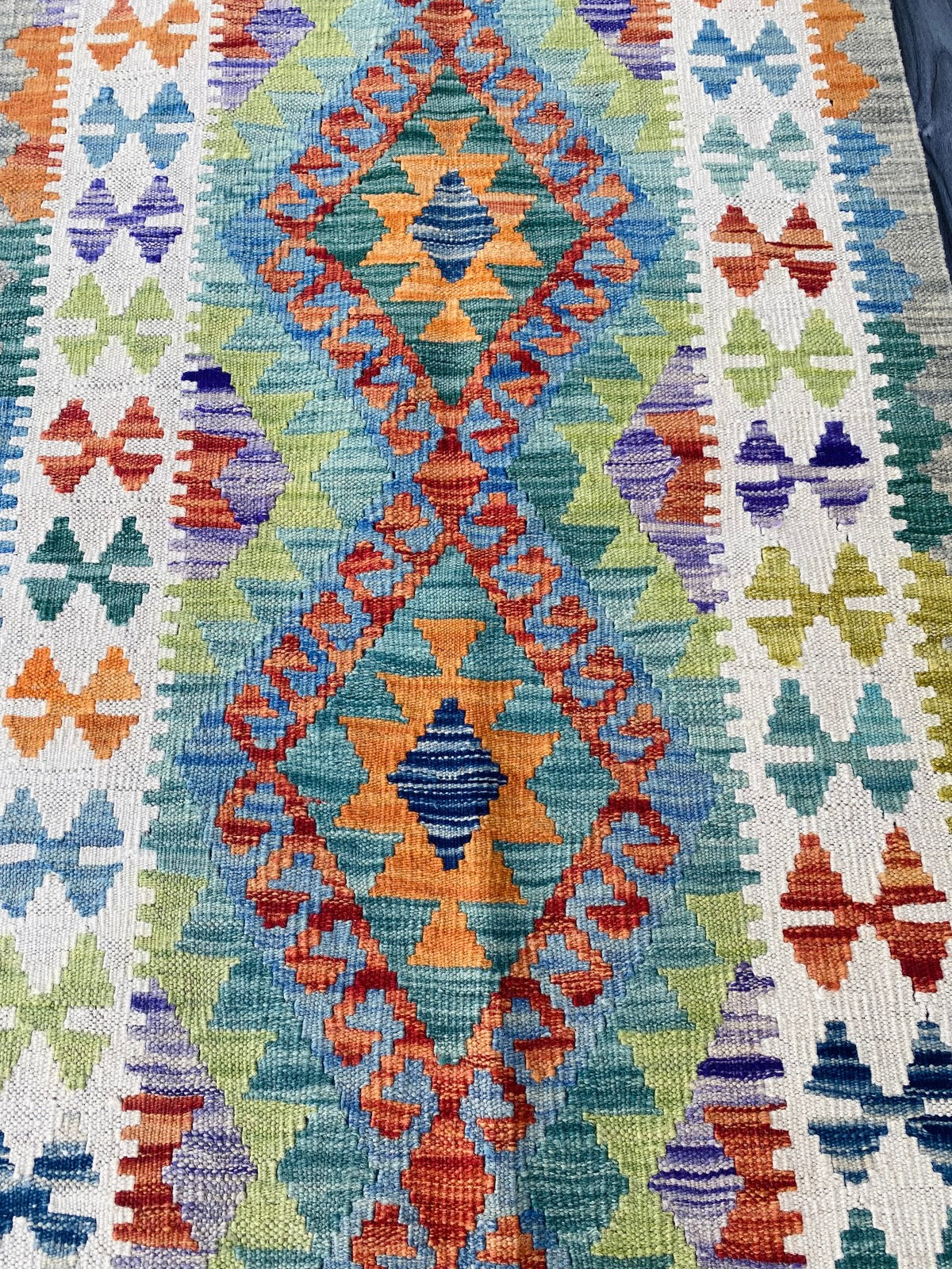 Handmade Afghan Chobi Kilim Hallway Runner Rug 200 CM x 71 CM ( SS # 97)