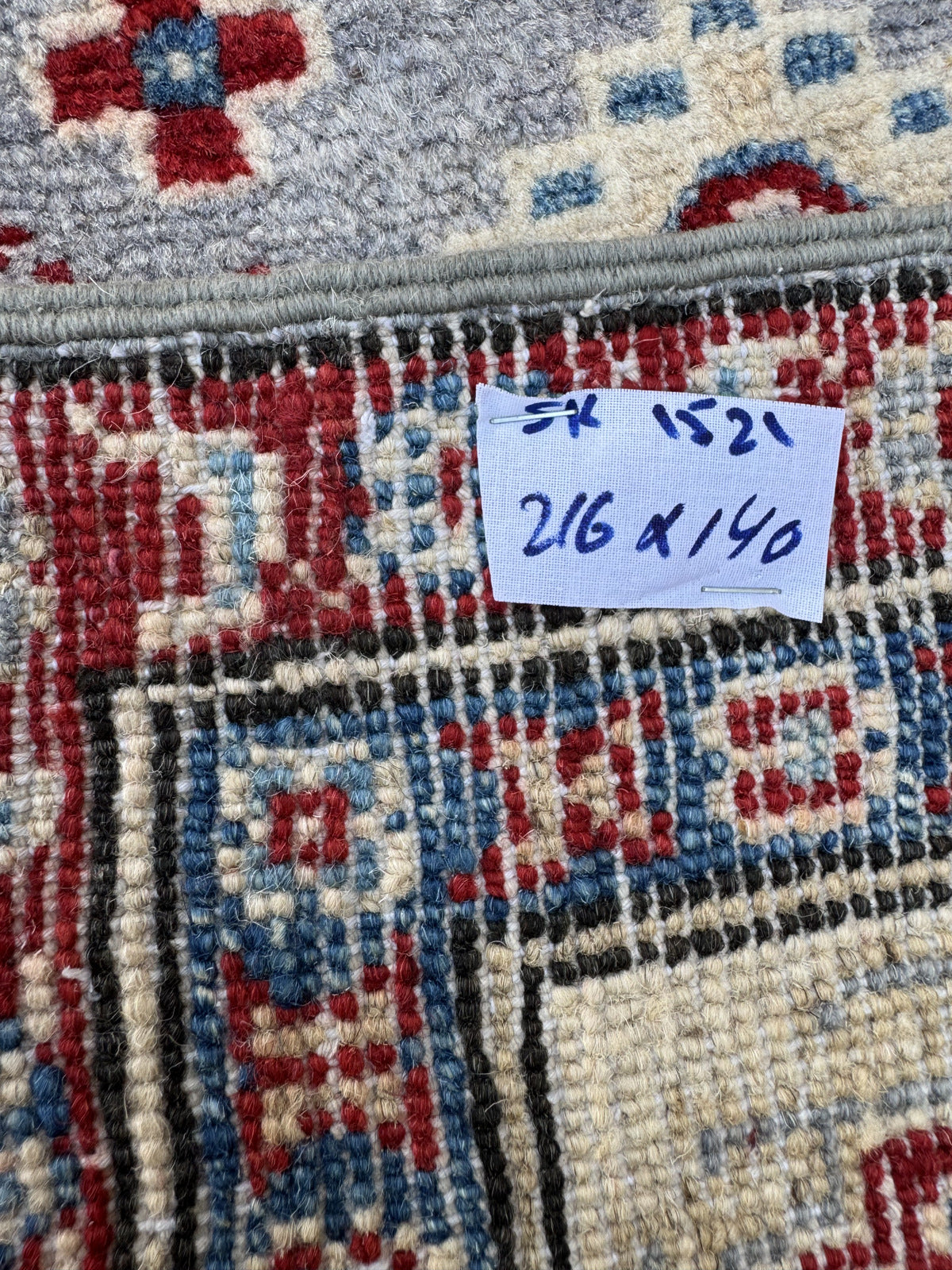 Handmade Afghan Kazak wool  Rug 216 CM x 140 CM SK#1521