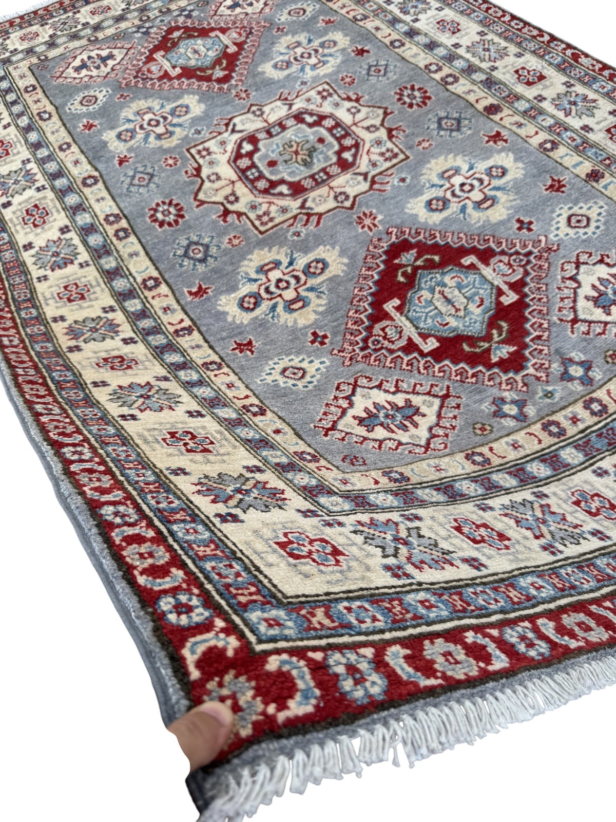Handmade Afghan Kazak wool  Rug 216 CM x 140 CM SK#1521