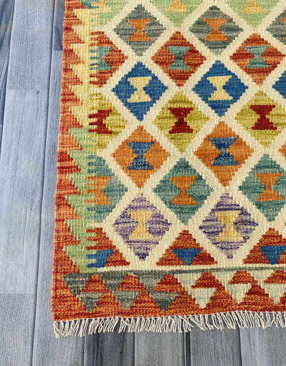 Handmade Afghan Chobi Kilim Hallway Runner Rug 190  CM x 72 CM ( SS # 98)