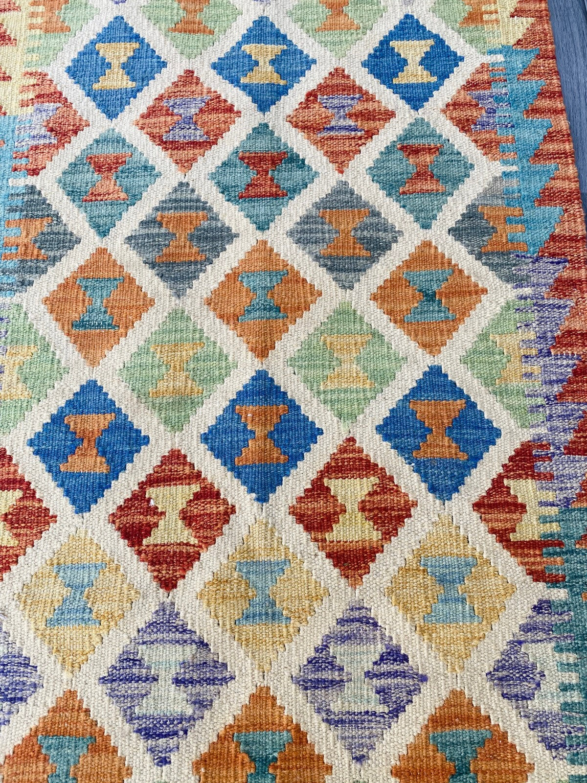 Handmade Afghan Chobi Kilim Hallway Runner Rug 190  CM x 72 CM ( SS # 98)