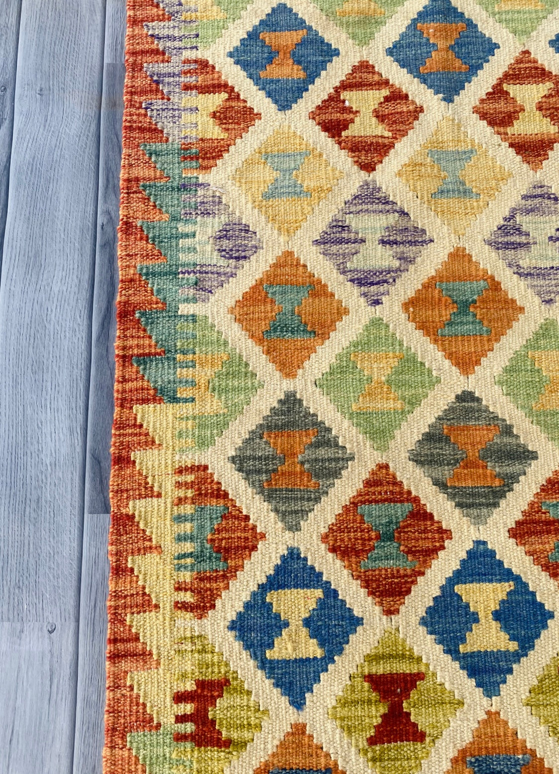 Handmade Afghan Chobi Kilim Hallway Runner Rug 190  CM x 72 CM ( SS # 98)
