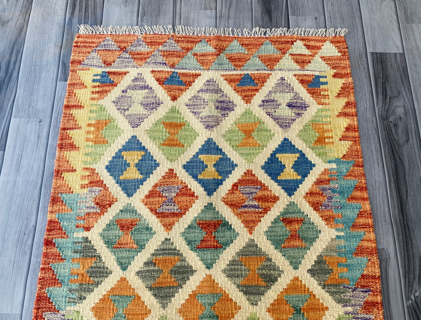 Handmade Afghan Chobi Kilim Hallway Runner Rug 190  CM x 72 CM ( SS # 98)