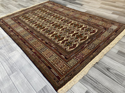 Hand Woven Traditional  Balochi Rug | 181 CM x 125 CM SK#1030
