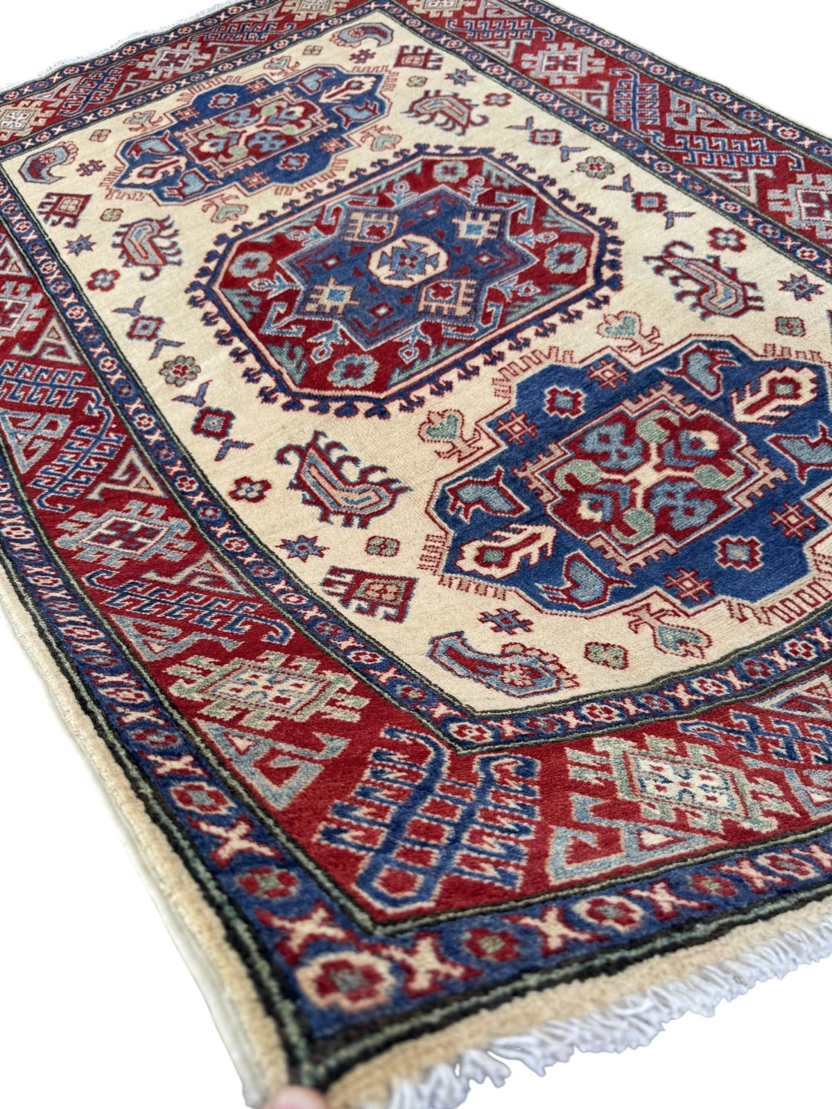 Handmade Afghan Kazak wool  Rug 215 CM x 145 CM SK#1517