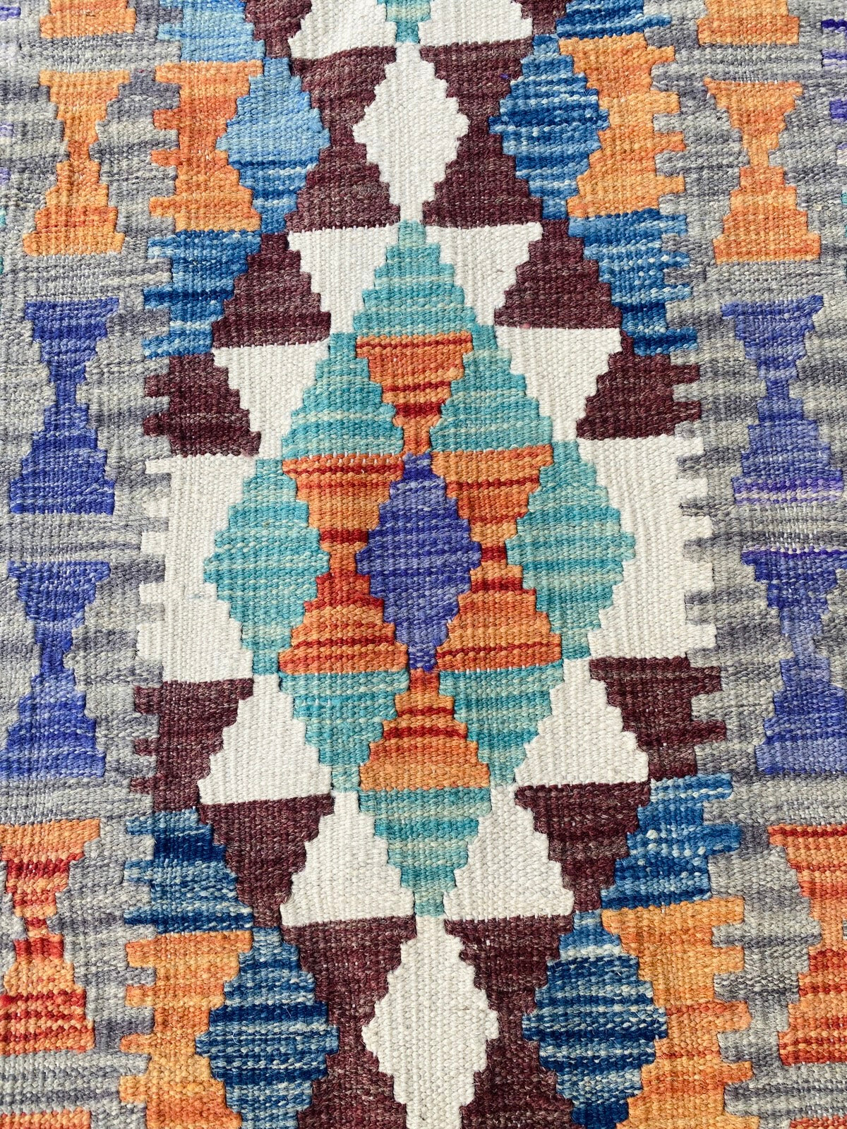 Handmade Afghan Chobi Kilim Hallway Runner Rug 197 CM x 68 CM ( SS # 96)